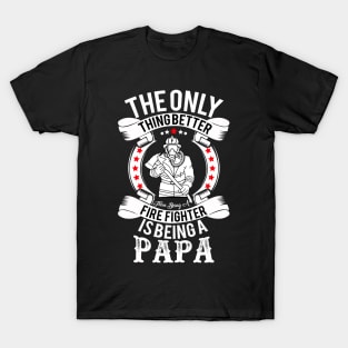 Fire Fighter Design Cute Dads Firefighter Design T-Shirt